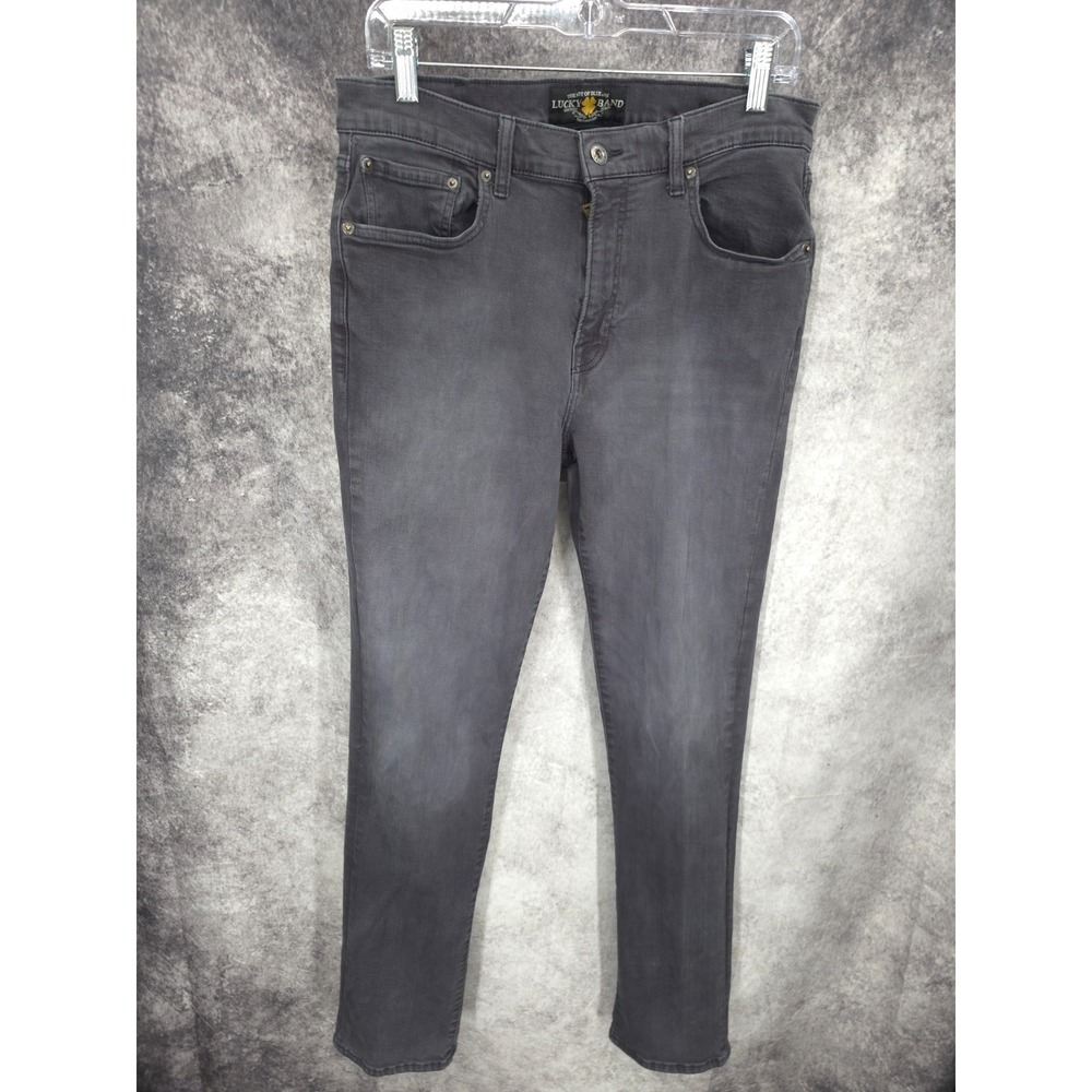 Lucky Brand Jeans Mens 32 X 32 Charcoal Gray 410 Athletic Fit Stretch Waist